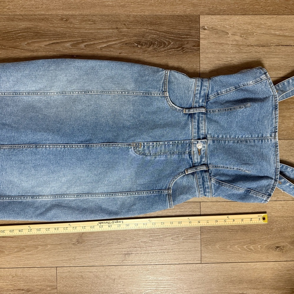 7 For All Mankind Denim Blue Midi Dress - Picture 9 of 12